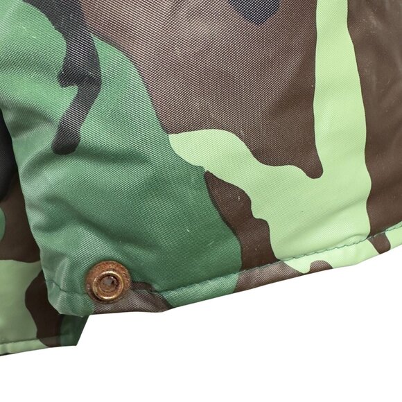 Rothco Camouflage Hooded Rain Jacket Men M Waterproof PVC Insulated Lined - Picture 7 of 12